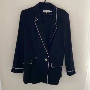 Finders Keepers | Black Piping Trim Blazer - Size L